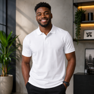 Camisa Polo em Algodão – Manga Curta